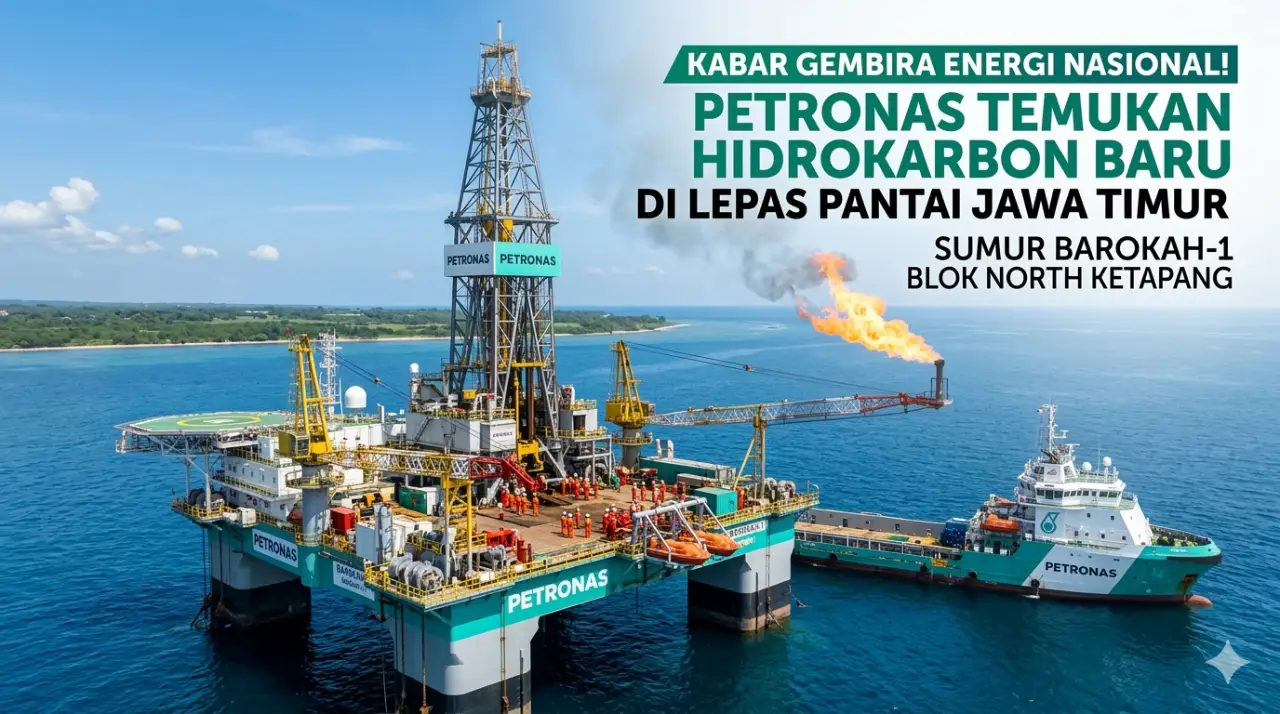 Kabar Gembira Energi Nasional! PETRONAS Temukan Cadangan Hidrokarbon Melimpah di Lepas Pantai Jawa Timur