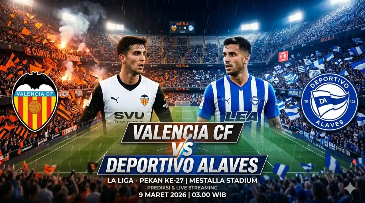 Link Live Streaming Valencia vs Alaves: Duel Panas Rebutan Poin di Mestalla!