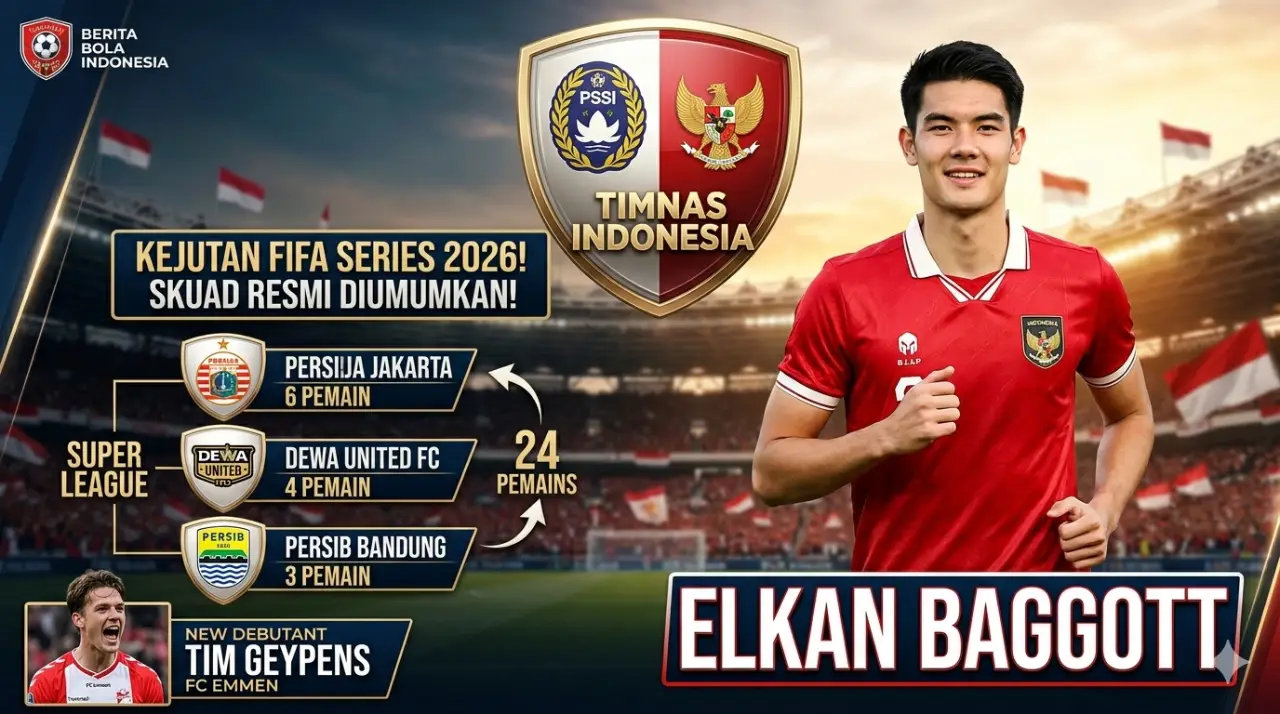 Pelatih John Herdman panggil 41 pemain Timnas Indonesia untuk FIFA Series 2026. Elkan Baggott kembali, bintang Super League mendominasi!