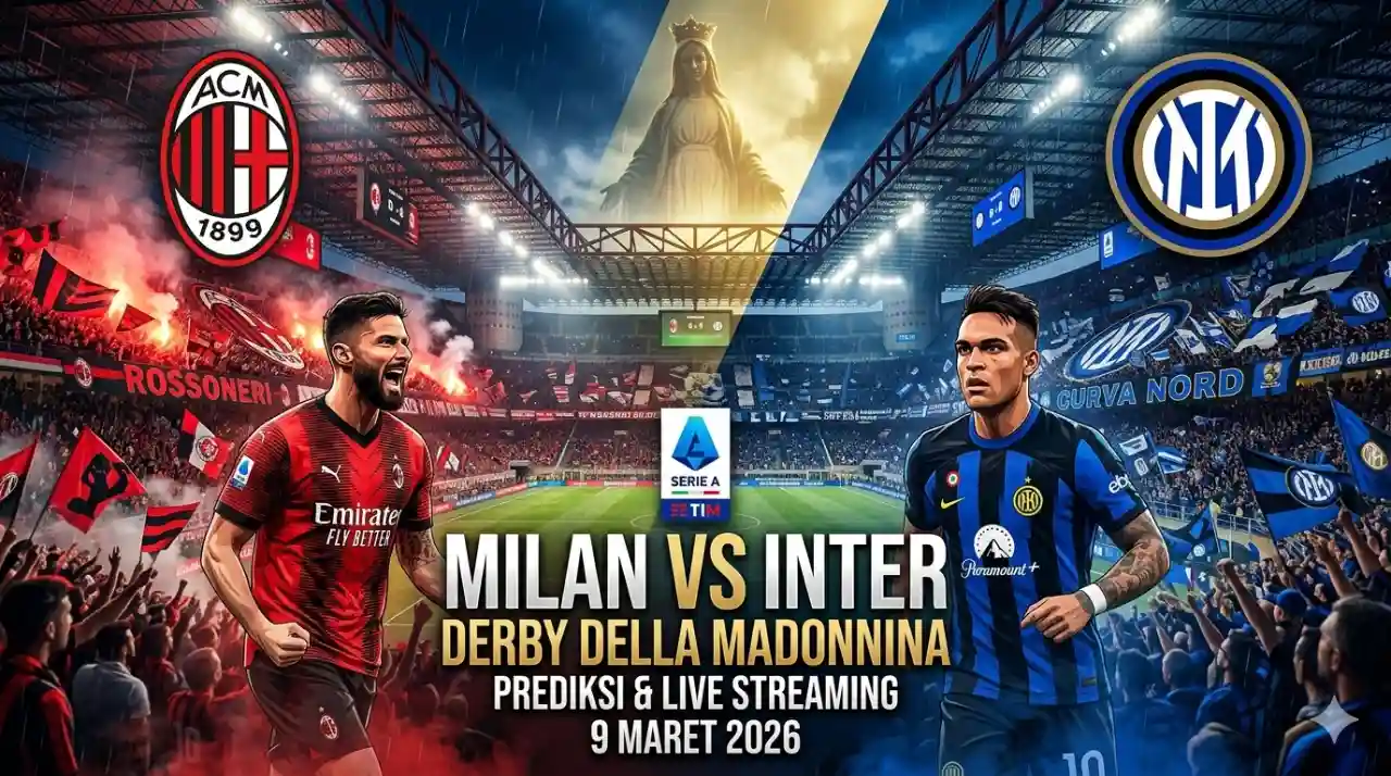 Prediksi & Link Live Streaming AC Milan vs Inter Milan: Derby Penentu Scudetto!