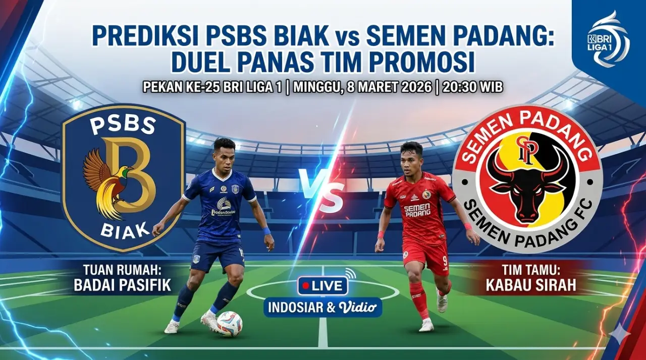 Prediksi PSBS Biak vs Semen Padang: Duel Tim Promosi di Pekan ke-25 BRI Liga 1