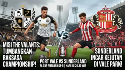 Prediksi Port Vale vs Sunderland di Piala FA: Misi The Valiants Tumbangkan Raksasa Championship