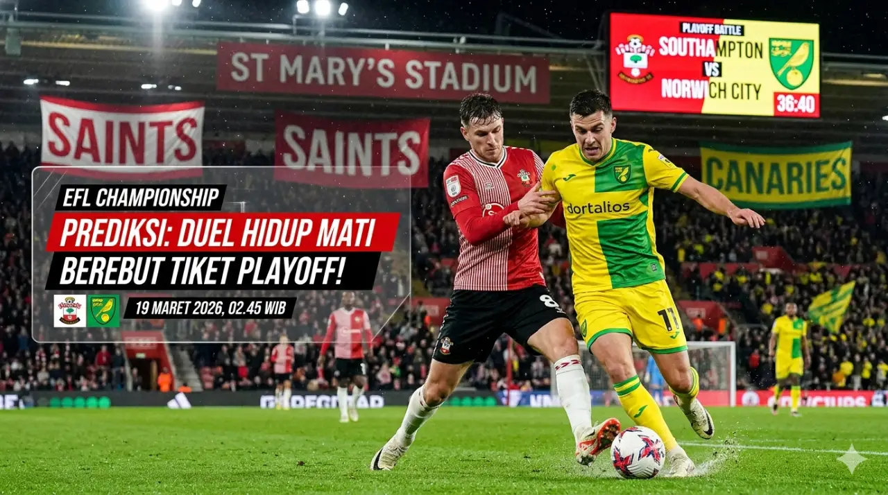 Prediksi Southampton vs Norwich: Duel Hidup Mati Berebut Tiket Playoff EFL Championship!