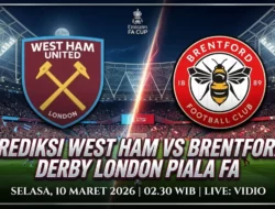 Prediksi West Ham vs Brentford di Piala FA 2026: Derby London Perebutkan Tiket Perempat Final
