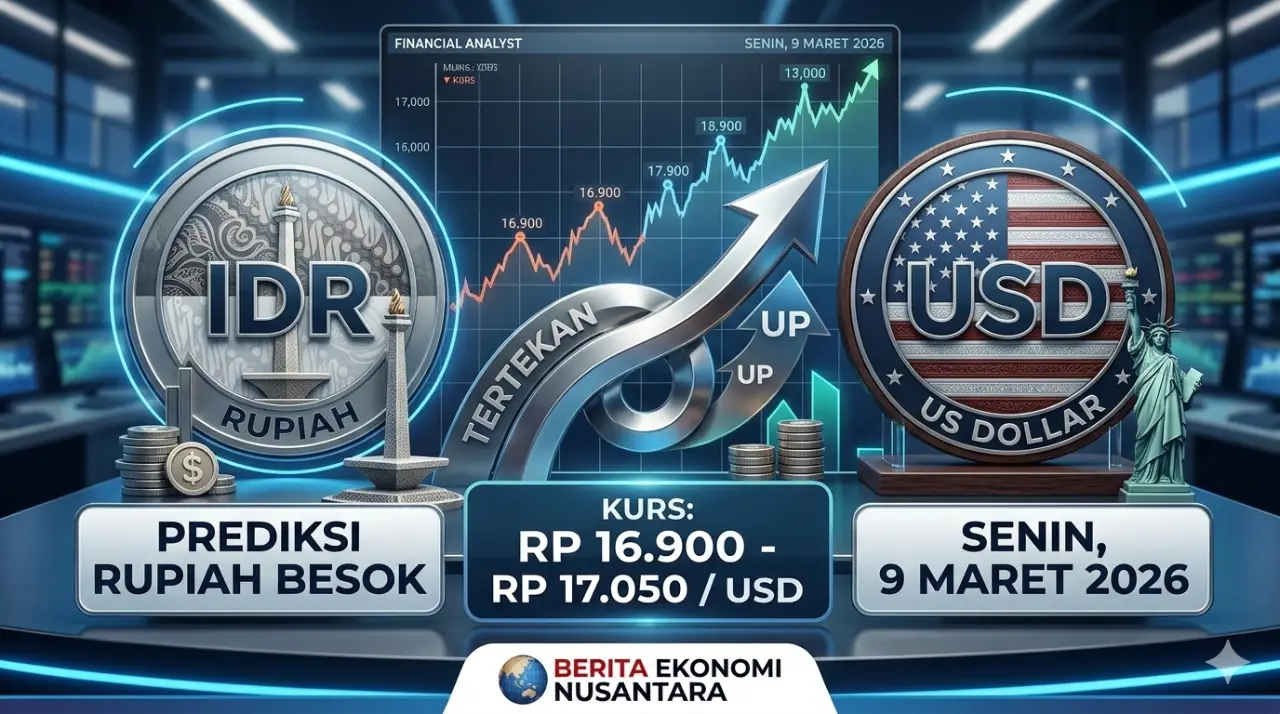 Rupiah Diprediksi Tertekan Besok 9 Maret 2026, Akankah Tembus Rp17.000 per Dolar AS?