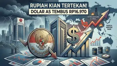 Rupiah Kian Tertekan! Dolar AS Tembus Rp16.970 Akibat Ketegangan Global