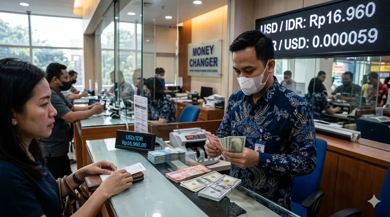 Rupiah Melemah Tipis ke Rp16.960 per Dolar AS, Cek Kurs Terbaru Hari Ini!