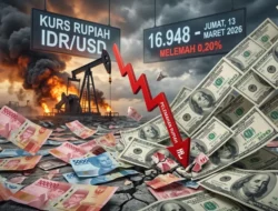 Rupiah Terkapar! Tembus Rp 16.948 per Dollar AS Akibat Harga Minyak Dunia Memanas