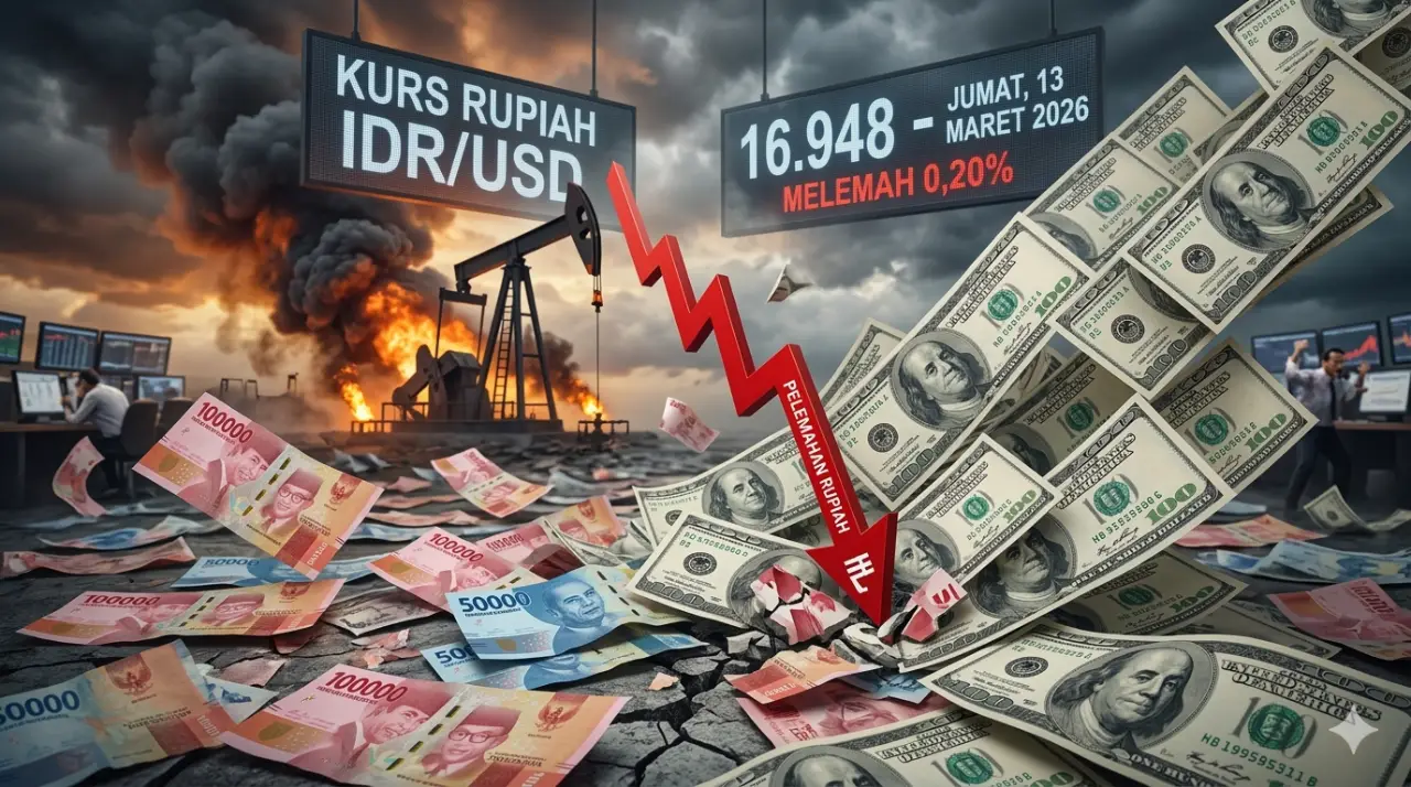 Rupiah Terkapar! Tembus Rp 16.948 per Dollar AS Akibat Harga Minyak Dunia Memanas