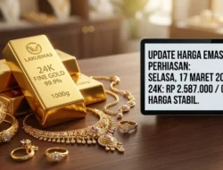 Update Harga Emas Perhiasan 17 Maret 2026: Kadar 24 Karat Masih Kokoh, Cek Daftar Lengkapnya di Sini