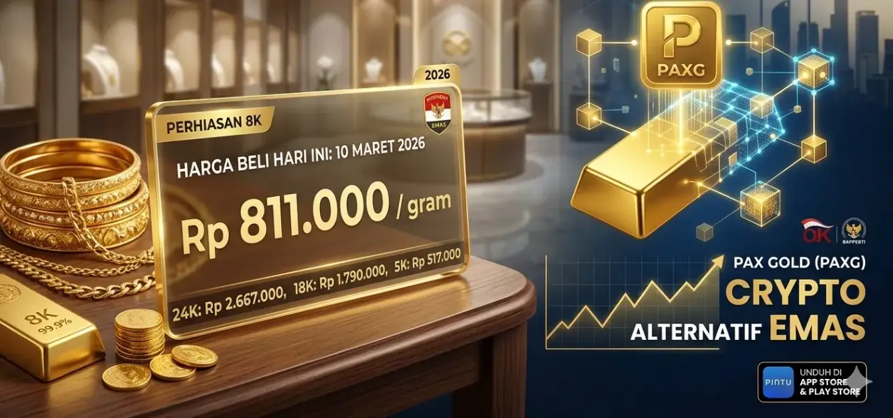 Update Harga Emas Perhiasan 8K Hari Ini 10 Maret 2026: Pilihan Ekonomis Mulai Rp800 Ribuan
