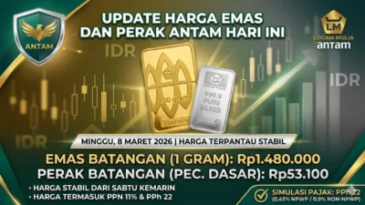 Update Harga Emas dan Perak Antam Hari Ini: Terpantau Stabil di Akhir Pekan