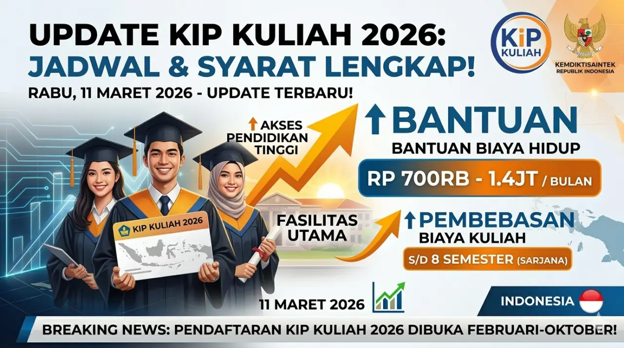 Update KIP Kuliah 2026! Jadwal, Cara Daftar, Syarat, hingga Fasilitas Lengkap untuk Calon Mahasiswa