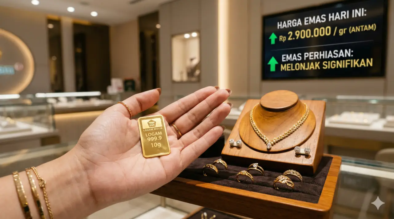 Harga Emas Melejit! Antam Dekati Rp3 Juta, Cek Rincian Harga Perhiasan Hari Ini 8 April 2026