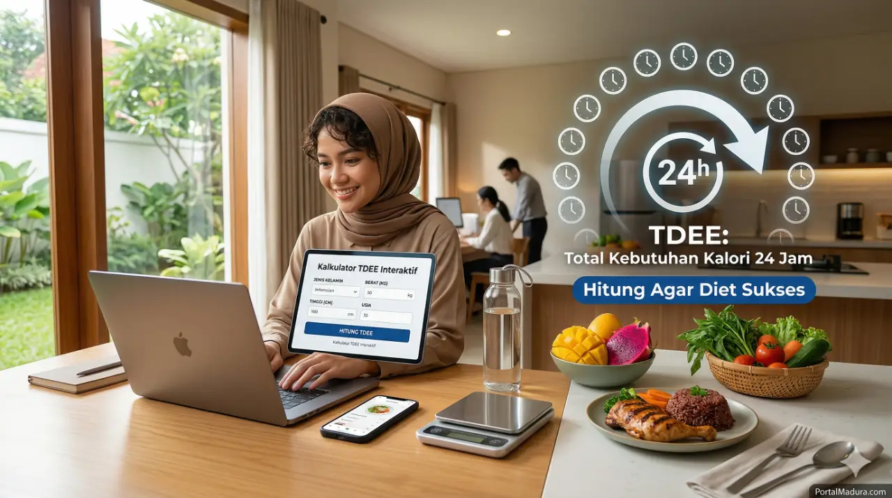 Hitung kebutuhan kalori harian TDEE untuk menentukan surplus kalori yang tepat