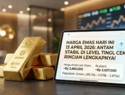 Prediksi Harga Emas Hari Ini Senin 13 April 2026: Antam Stabil di Level Tinggi, Cek Rincian Lengkapnya!