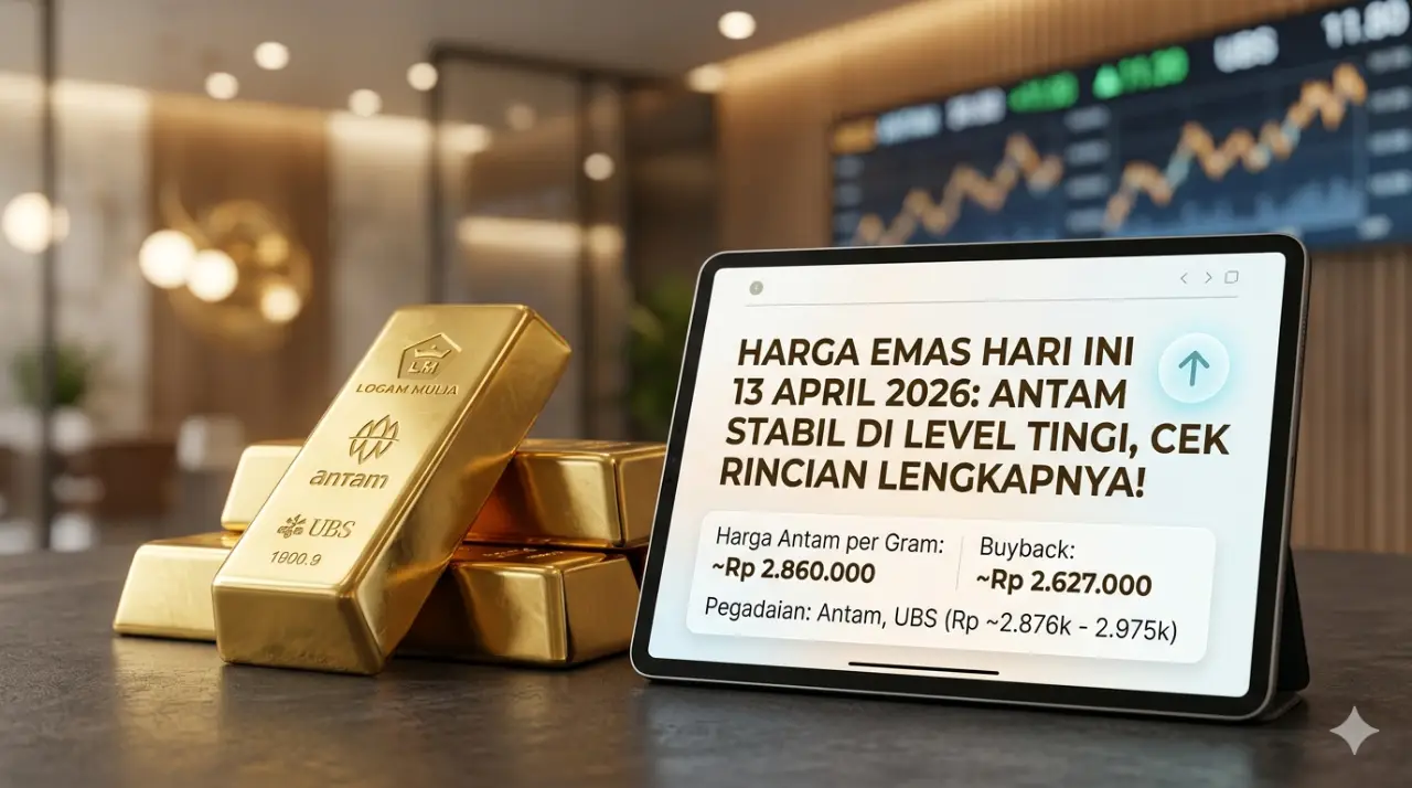 Prediksi Harga Emas Hari Ini Senin 13 April 2026: Antam Stabil di Level Tinggi, Cek Rincian Lengkapnya!