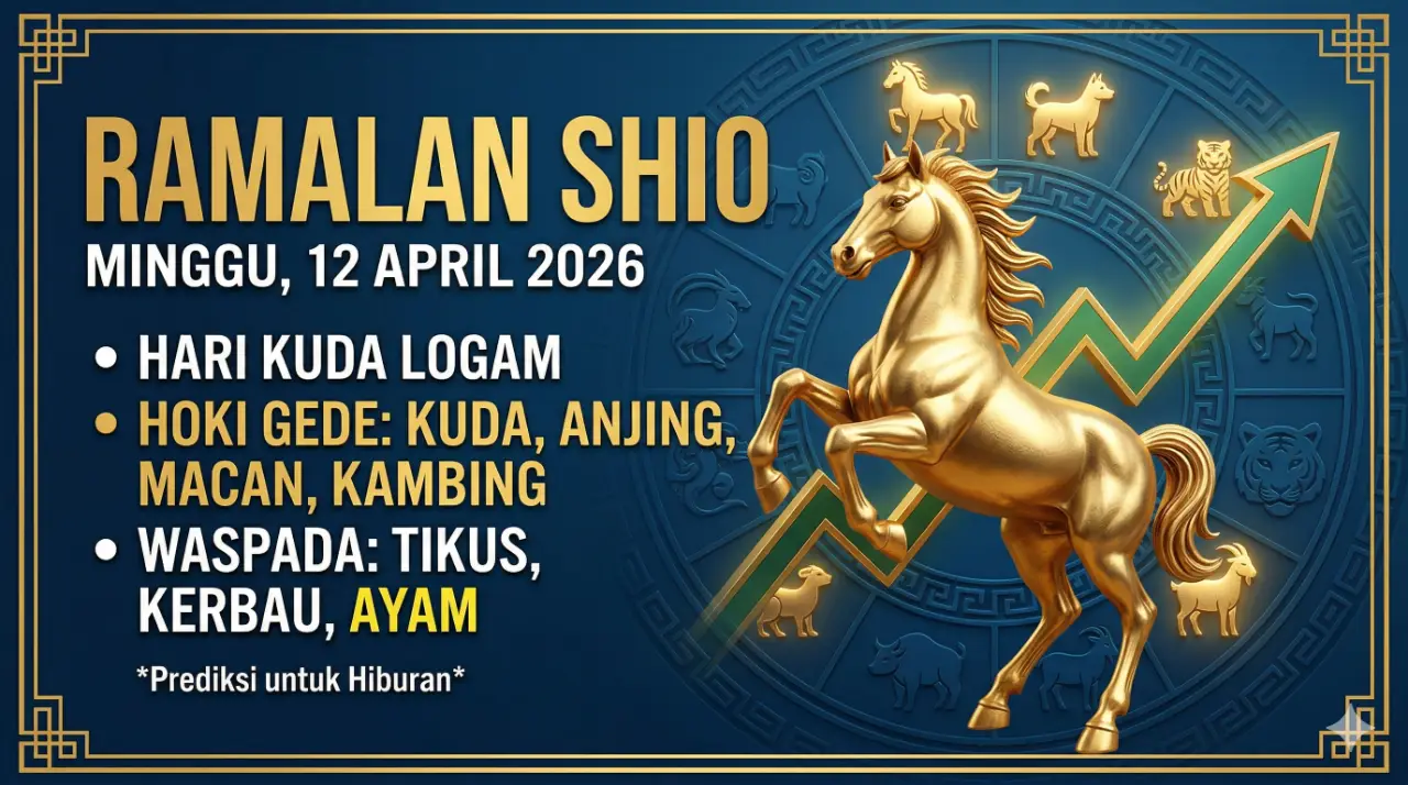 Ramalan Shio Hari Ini 12 April 2026: Shio Kuda Paling Hoki, 3 Shio Waspada Impulsif!