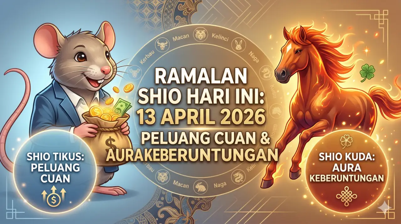 Ramalan Shio Hari Ini Senin 13 April 2026: Peluang Cuan Shio Tikus dan Aura Keberuntungan Shio Kuda!