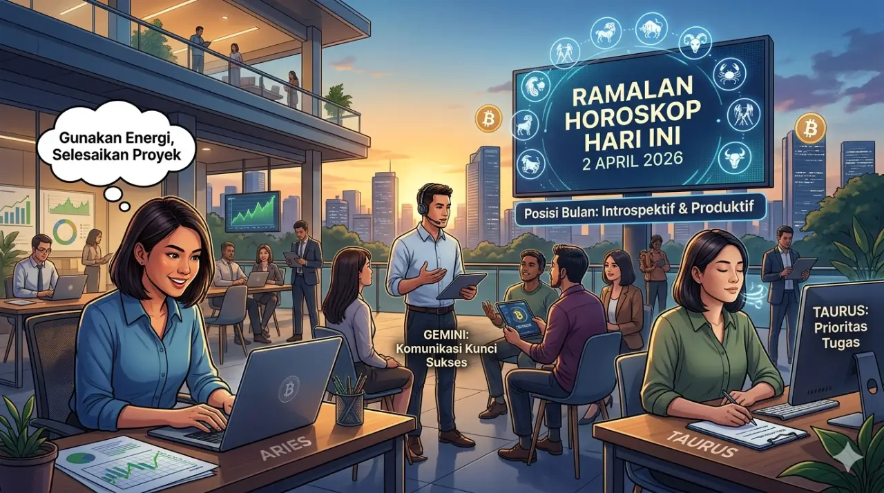 Ramalan Zodiak Hari Ini 2 April 2026: Leo Penuh Karisma, Peluang Cuan Tak Terduga bagi Pisces!
