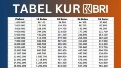 UMKM Wajib Tahu! Tabel KUR BRI 2026 Terbaru: Bunga Rendah 6%, Plafon hingga Rp500 Juta