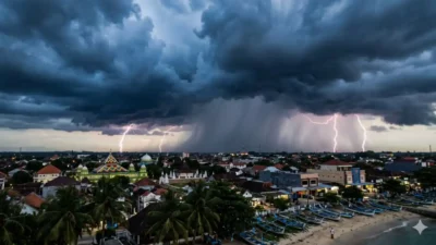 Waspada! Badai Petir Hebat Diprediksi Landa Sumenep Siang Ini
