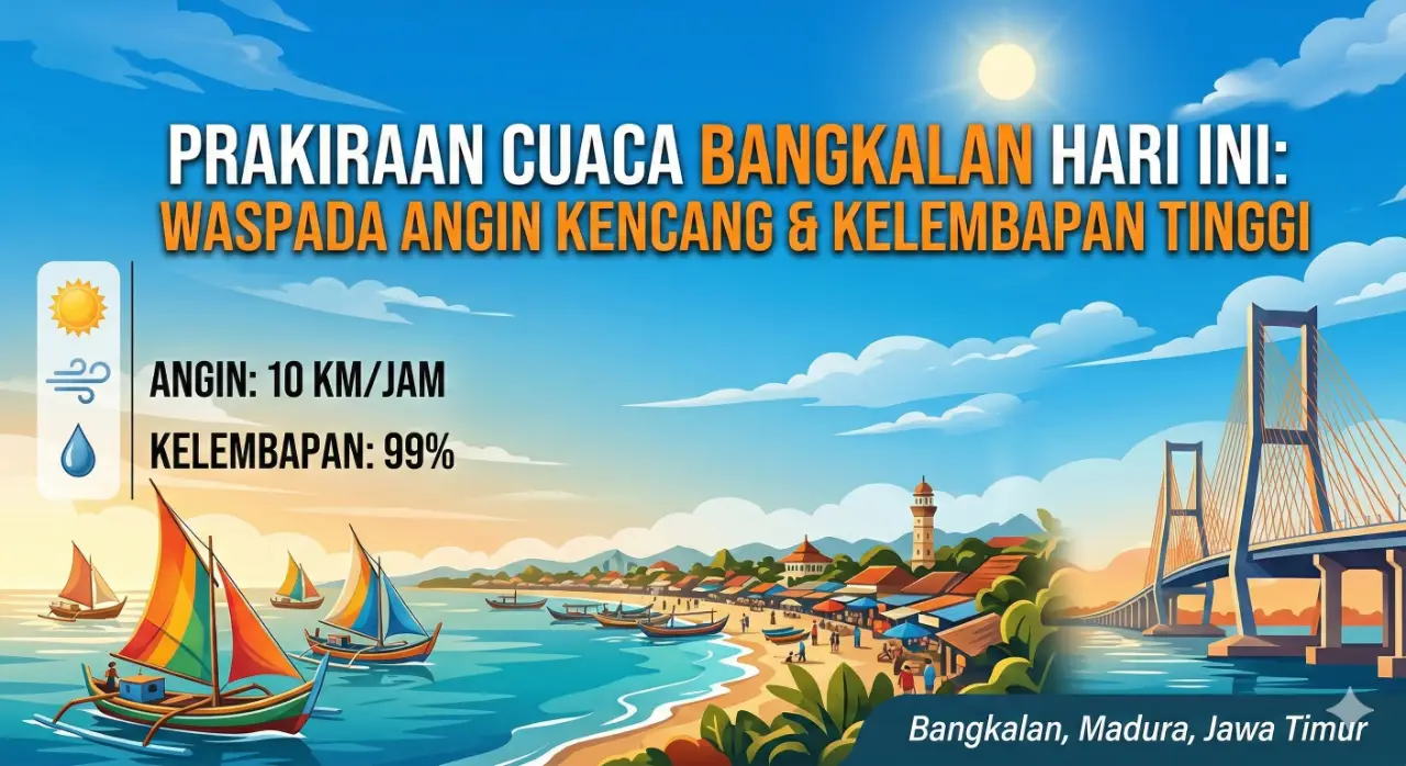 Waspada! Cek Prakiraan Cuaca Bangkalan Hari Ini: Potensi Angin Kencang di Wilayah Pesisir