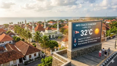 Waspada Cuaca Ekstrem Sumenep Hari Ini 7 April 2026: Gapura Tembus 32°C, Dungkek Diterjang Angin Kencang