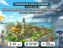 Waspada Perubahan Cuaca! Prakiraan Cuaca Sumenep Hari Ini 16 April 2026: Siapkan Payung di Siang Hari