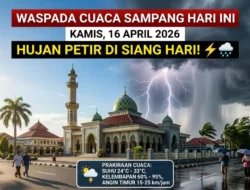 Waspada! Prakiraan Cuaca Sampang Hari Ini 16 April 2026: BMKG Ingatkan Potensi Hujan Petir di Siang Hari