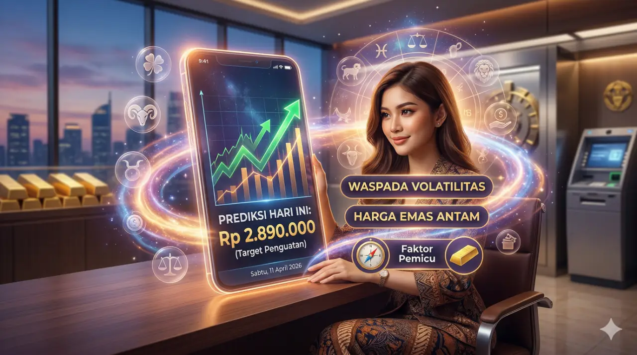 Waspada Volatilitas! Prediksi Harga Emas Hari Ini 11 April 2026: Antam Bidik Rp2,89 Juta, Intip Faktor Pemicunya