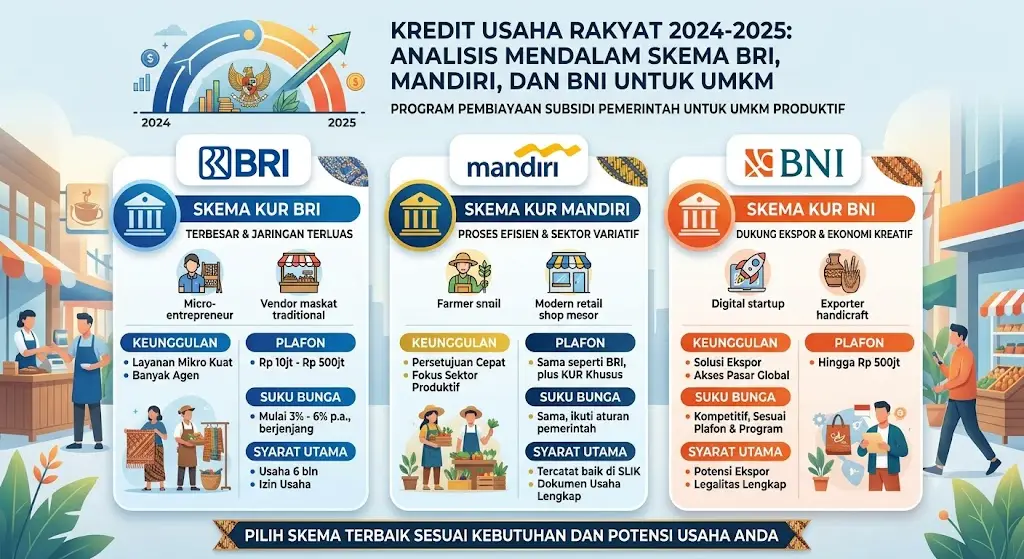 Kredit Usaha Rakyat 2024-2025: Analisis Mendalam Skema BRI, Mandiri, dan BNI untuk UMKM