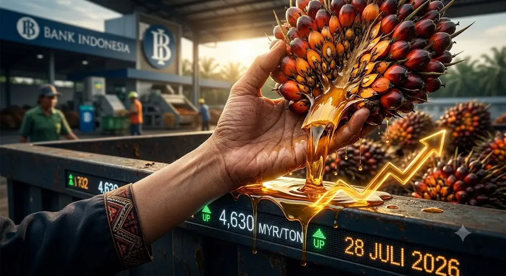 Harga CPO Hari Ini 28 Juli 2026 Melorot di Bawah MYR 4.650, Ini Penyebab Utama Tekanannya!