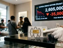 Harga Emas Antam Ambruk Hari Ini 24 Juli 2026, Anjlok Rp35.000 per Gram!