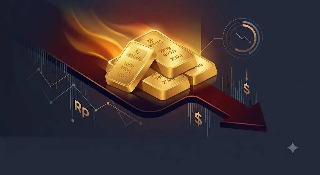 Harga Emas Antam Hari Ini 21 Juli 2026 Turun Lagi, Cek Rincian Lengkap dan Harga Buyback!