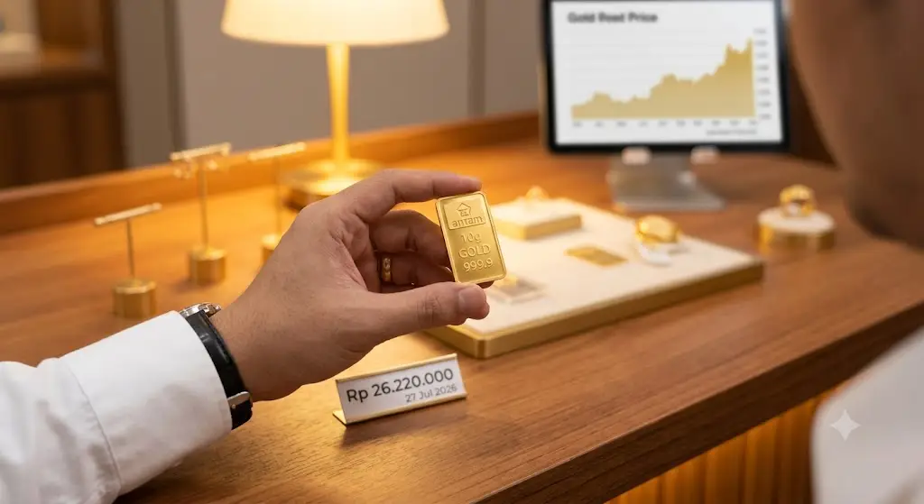 Harga Emas Antam Naik Hari Ini 27 Juli 2026, Tembus Rp2,622 Juta per Gram! Cek Rincian Lengkapnya