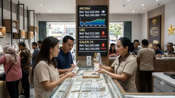 Harga Emas Hari Ini 17 Juli 2026: Antam Stagnan, Produk Galeri 24 dan UBS di Pegadaian Justru Turun