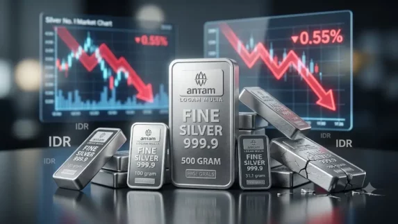 Harga Perak Antam Hari Ini Ambruk Rp1.500 per Gram, Sentimen Pasar Global Jadi Pemicu!