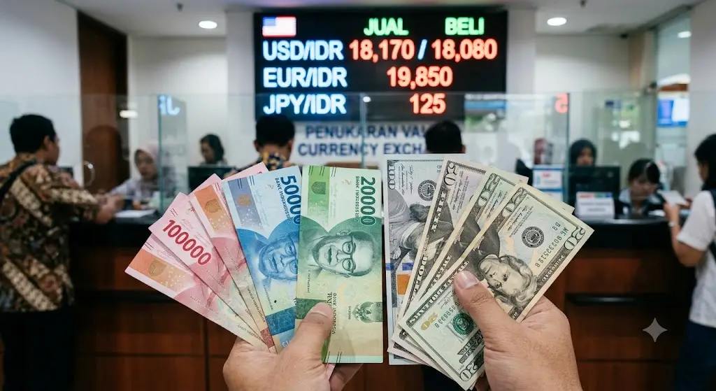 Kurs Rupiah Hari Ini 30 Juli 2026 Tembus Rp18.075 per Dolar AS, Cek Perbandingan di BCA, Mandiri, dan BNI!