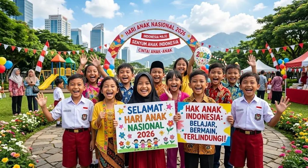 Link Download Poster Hari Anak Nasional 2026 Gratis, Cocok untuk Status Medsos