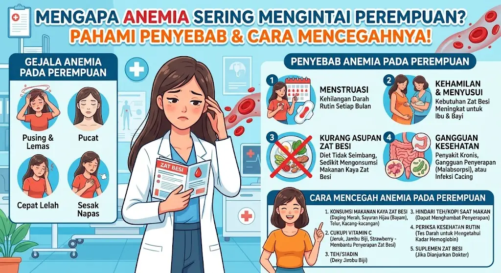 Mengapa Anemia Sering Mengintai Perempuan? Pahami Penyebab dan Cara Mencegahnya!