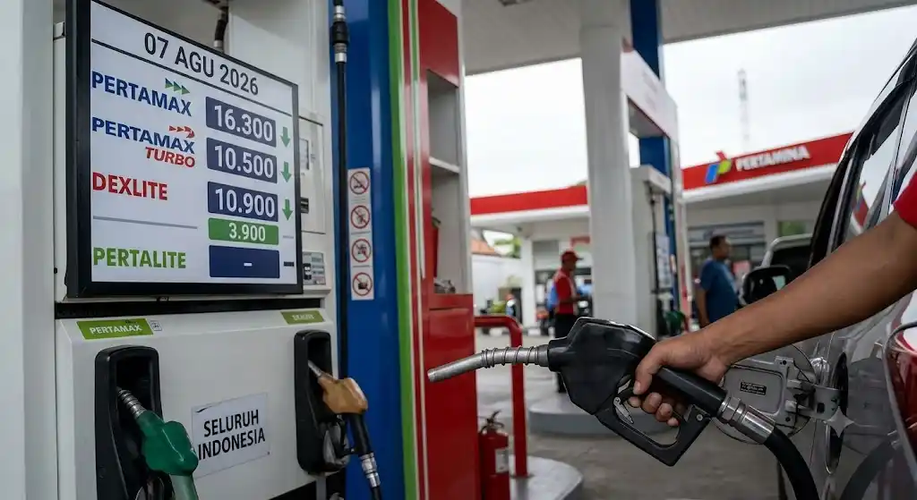 Daftar Harga BBM Pertamina 7 Agustus 2026: Pertamax Turun, Pertalite Stabil di Seluruh Indonesia