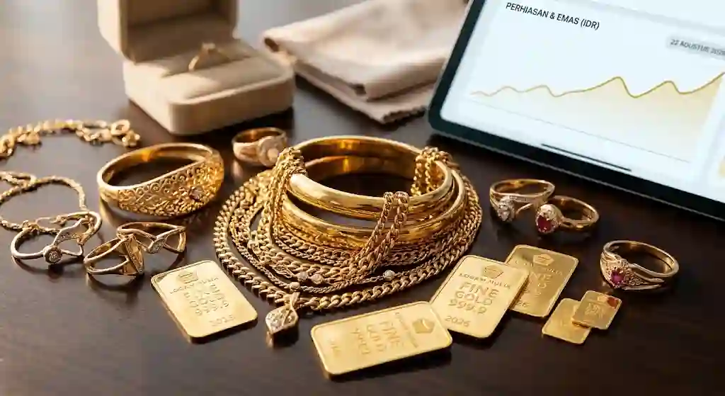 Harga Emas Perhiasan Hari Ini 22 Agustus 2026: Kadar 17K hingga 24K Bergerak Solid, Cek Rinciannya