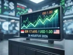 Kurs Rupiah Hari Ini 26 Agustus 2026: Kembali Menguat Tipis di Level Rp17.695 per Dolar AS