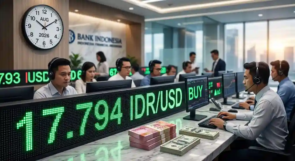Rupiah Hari Ini 20 Agustus 2026 Dibuka Menguat ke Rp17.794 per Dolar AS, Cek Kurs di Bank Mandiri, BCA, BRI, dan BNI