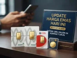 Update Harga Emas Hari Ini 26 Agustus 2026: Antam, UBS, dan Galeri 24 Kompak Turun