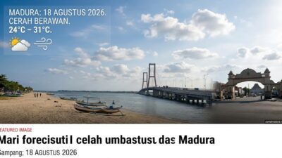 Prakiraan Cuaca Madura Hari Ini 18 Agustus 2026: BMKG Prediksi Cerah Berawan di 4 Kabupaten