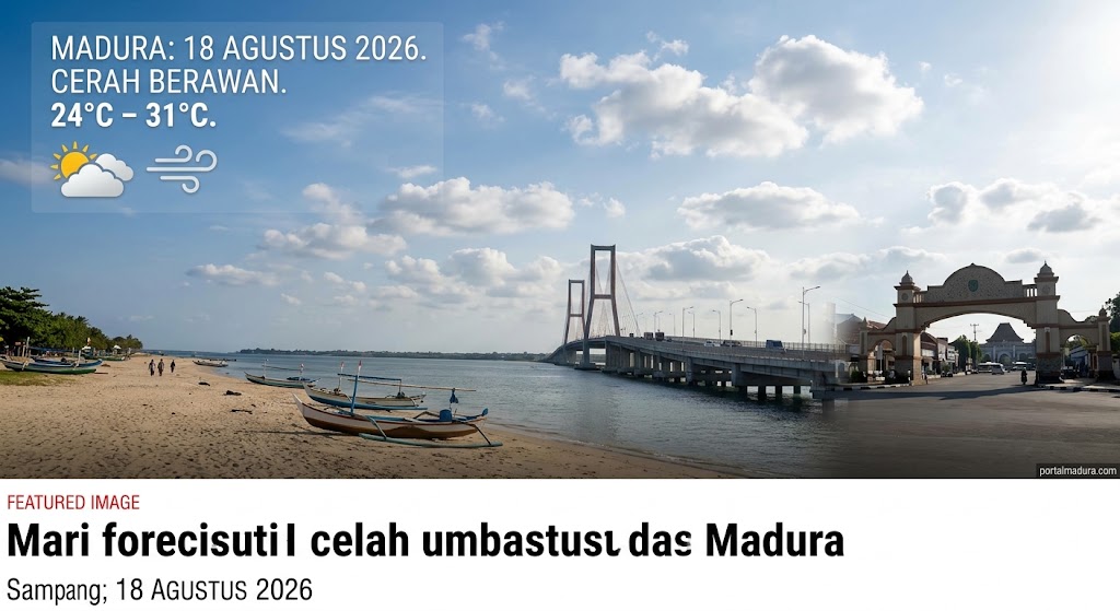 Prakiraan Cuaca Madura Hari Ini 18 Agustus 2026: BMKG Prediksi Cerah Berawan di 4 Kabupaten