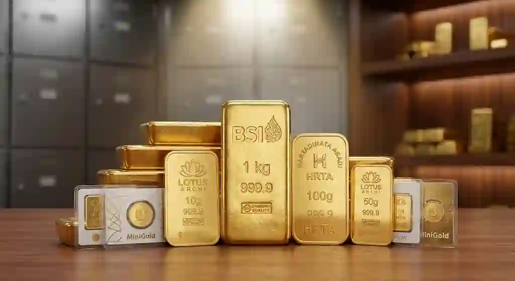 Harga Emas Hari Ini, Emas BSI, Emas HRTA, Lotus Archi, MiniGold, Investor Emas