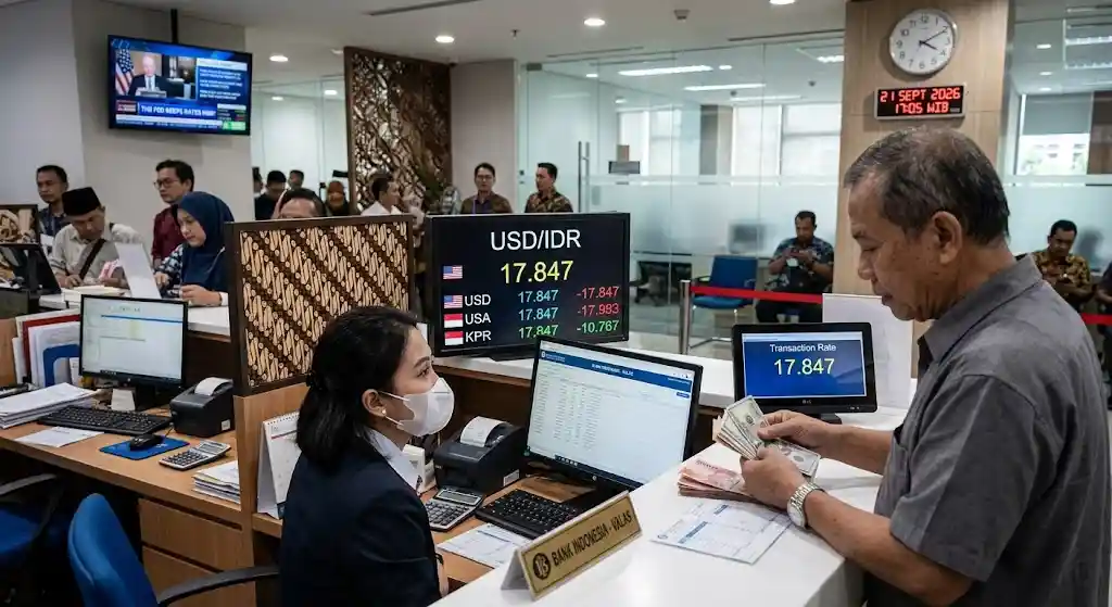 Rupiah Hari Ini 21 September 2026 Melemah ke Rp17.847 per Dolar AS, Ini Penyebabnya!